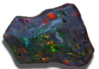 Artist's depiction of largest opal